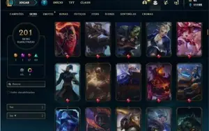 Conta Unranked com 150 Champs e 201 Skins