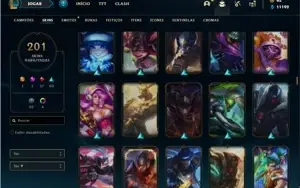 Conta Unranked com 150 Champs e 201 Skins