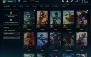 Conta ouro 4 com 21 Champs e 1 Skin + 3 Fragmentos