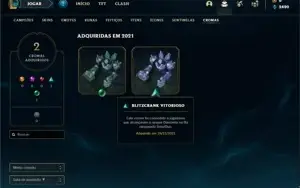 Conta Platina 4 com 36 Champs e 8 Skins + 10 Fragmentos