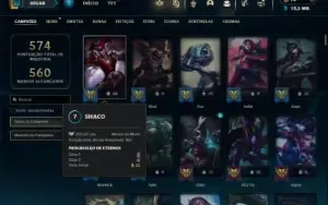 Unranked com TODOS os champs e 143 Skins + 6 Vitoriosas