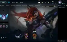 CONTA LEAGUE OF LEGENDS PRATA 3 + SKINS