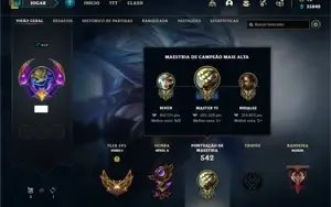 Conta ouro 2 com TODOS os champs e 245 Skins + 2 Raras