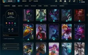 Conta ouro 2 com TODOS os champs e 245 Skins + 2 Raras
