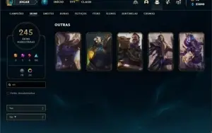 Conta ouro 2 com TODOS os champs e 245 Skins + 2 Raras