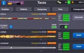 8 Ball Poll: Pego tacos Full em contas Facebook e Miniclip.