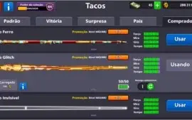 8 Ball Poll: Pego tacos Full em contas Facebook e Miniclip.