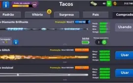 8 Ball Poll: Pego tacos Full em contas Facebook e Miniclip.