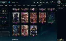Conta Lol Rara Com Skins Vitoriosas E Prestigios