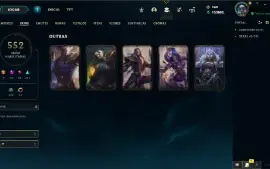 Conta Lol Rara Com Skins Vitoriosas E Prestigios