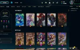 Conta Lol Rara Com Skins Vitoriosas E Prestigios
