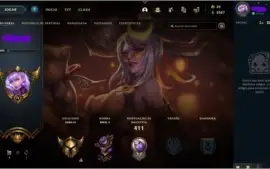 CONTA LEAGUE OF LEGENDS LVL 282 , 500+ SKIN OURO IV.