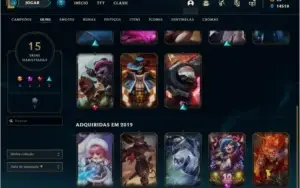 Conta lol ouro3 50campeoes skins lendarias d4tft 15kessencia