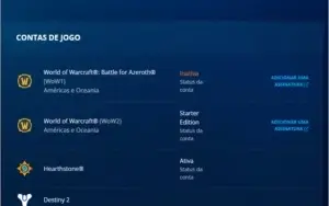 Conta de World of Warcraft