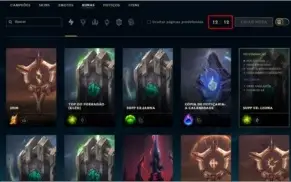 todos os champ 137 skins 12paginas de runa