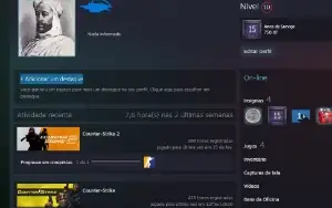 Conta Steam medalhas 15, 10, 5 anos, com Cs 1.6 E Cs2 prime