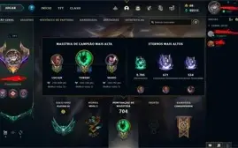 Conta League of Legends Platina