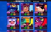 Brawl Stars Nível 127 - 42 brawlers desbloqueados