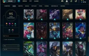 Conta prata 4 com 66 Champs e 95 Skins + 1 Prestigio da morg