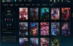 Conta prata 4 com 66 Champs e 95 Skins + 1 Prestigio da morg