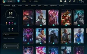 Conta prata 4 com 66 Champs e 95 Skins + 1 Prestigio da morg