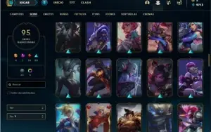 Conta prata 4 com 66 Champs e 95 Skins + 1 Prestigio da morg