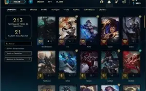 Conta prata 4 com 66 Champs e 95 Skins + 1 Prestigio da morg