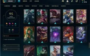 Conta prata 4 com 66 Champs e 95 Skins + 1 Prestigio da morg