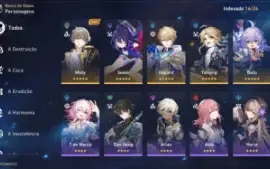 Venda de conta | Seele + Gepard + Bailu + Yanqinq