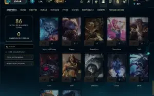 Ouro 4 com 65 Champs e 2 Skins