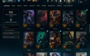 Ouro 4 com 65 Champs e 2 Skins