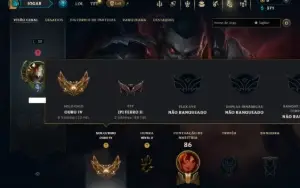 Ouro 4 com 65 Champs e 2 Skins