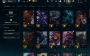 Ouro 4 com 65 Champs e 2 Skins