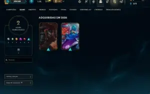 Ouro 4 com 65 Champs e 2 Skins