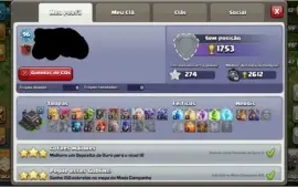 Clash of Clan Cv9 Mediano - 5 Construtores -  Melhor Preco