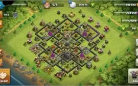 Clash of Clan Cv9 Mediano - 5 Construtores -  Melhor Preco