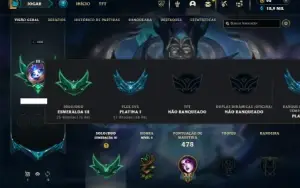 Esmeralda 3 com TODOS os champs e 421 Skins + 221 Cromas
