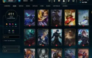 Esmeralda 3 com TODOS os champs e 421 Skins + 221 Cromas
