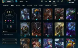 Esmeralda 3 com TODOS os champs e 421 Skins + 221 Cromas