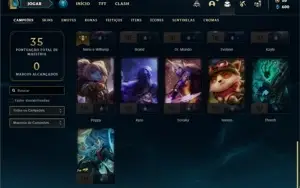 Conta prata 4 com 31 Champs e 5 Skins