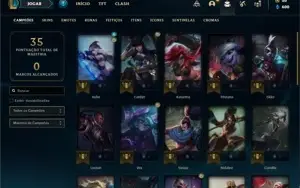 Conta prata 4 com 31 Champs e 5 Skins