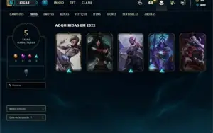 Conta prata 4 com 31 Champs e 5 Skins