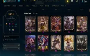 Conta com mais de 500 skins e level 415