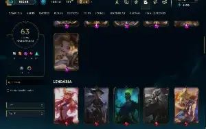 Platina 4 com 80 Champs e 63 Skins + 6 Prestigios