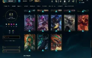 Platina 4 com 80 Champs e 63 Skins + 6 Prestigios