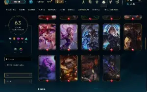 Platina 4 com 80 Champs e 63 Skins + 6 Prestigios