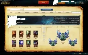 Conta de LOL Nível 30+30Skins+77Champs