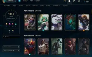Conta gold 4, Com Troca de senha e email. 107 Skins