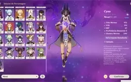 CONTA GENSHIN IMPACT COM CYNO AYAKA EULA CHILDE + DOIS T5