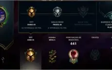 Conta LoL com 180 skins e 180 ícones